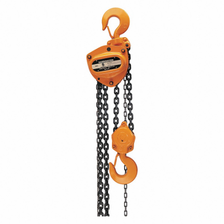HARRINGTON CB080-20 Manual Chain Hoist, 16000 lb Load Capacity, 75 lb Pull to Lift Rated Load, Slip Clutch | CR3QUW 46KK95
