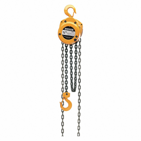 HARRINGTON CF005-8 Manual Chain Hoist, 1000 lb Load Capacity, 60 lb Pull to Lift Rated Load | CR3QUN 45NV30