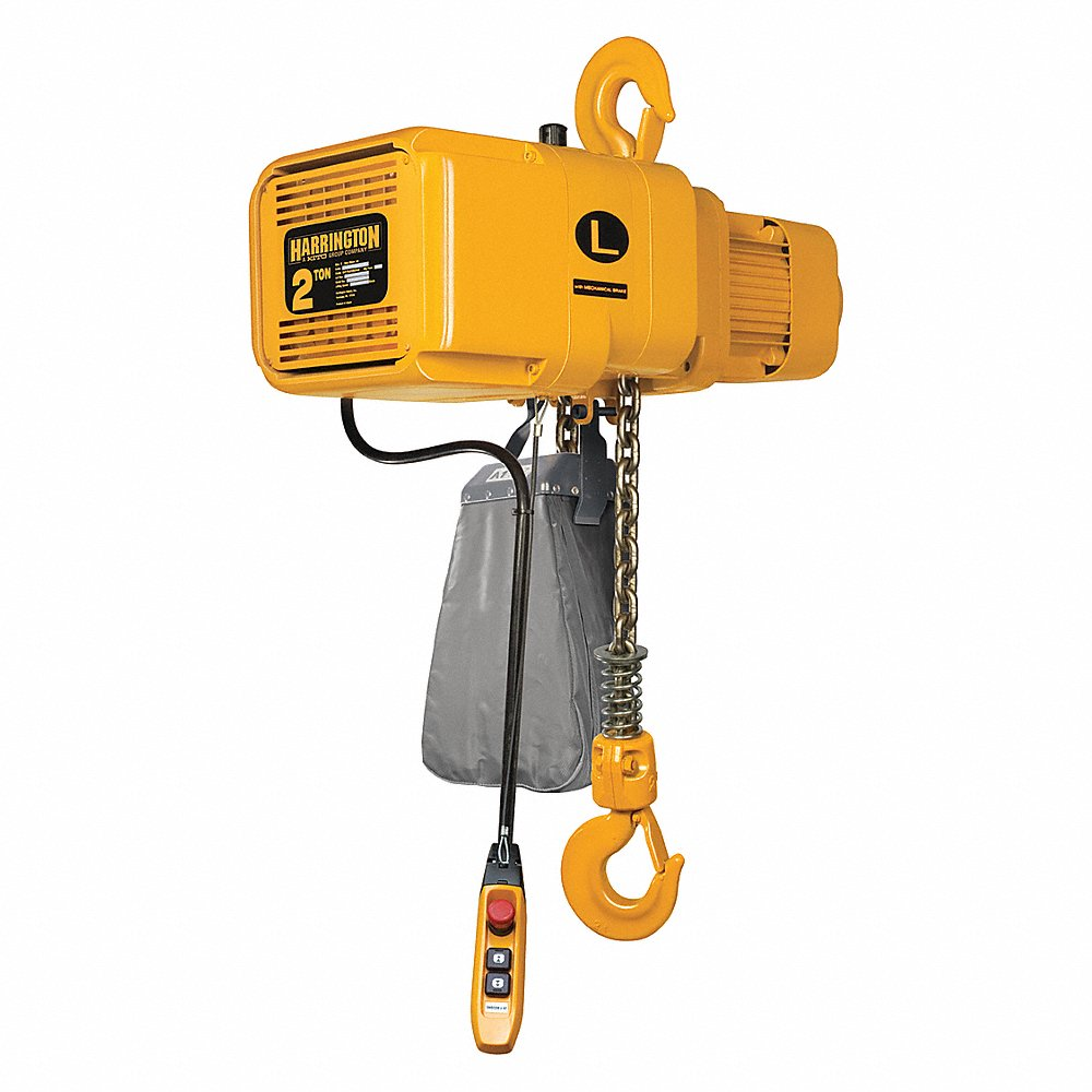 HARRINGTON NERM020CD--L-10 / 460V Electric Chain Hoist Wiith Trolley 4000 Lb. | AF7ZLZ 23XR86