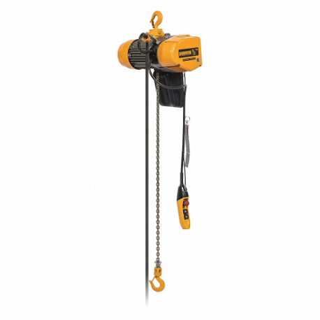 HARRINGTON SEQ010SD-15 Electric Chain Hoist, 2000 Lb Load Capacity, 2 Speeds, 115 Volt, 17/3.9 Fpm, 1.3 Hp, H4 | CR3QKL 54PM91