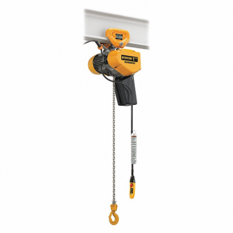 HARRINGTON SEQP005SD-10 Electric Chain Hoist, 1000 Lb Load Capacity, 2 Speeds, 115 Volt, 25/4.2 Fpm, 1 Hp | CR3QHY 54PM98