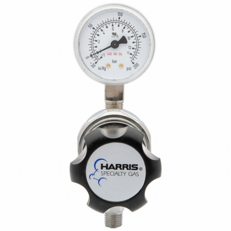 High Purity Gas Regulator, Single Stage, 1/4 Inch NPT F Inlet, 1/4 Inch NPT F Outlet
