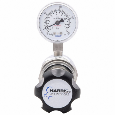 High Purity Gas Regulator, Single Stage, 1/4 Inch NPT F Inlet, 1/4 Inch NPT F Outlet