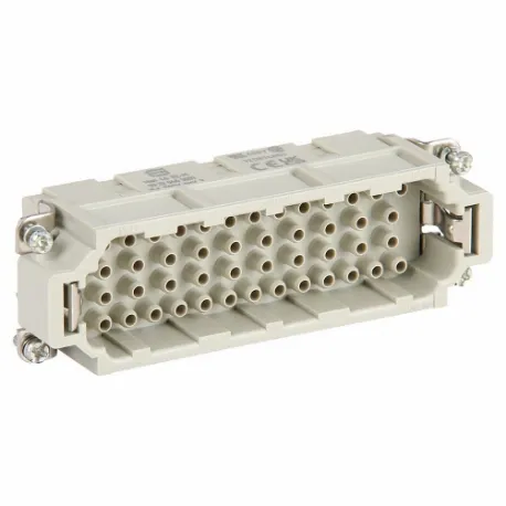 HARTING 09320463001 Industrial Rectangular Connector Insert, EE, Crimp, Male, 16 A Current Rating, Gray | CR3TJG 793XD6