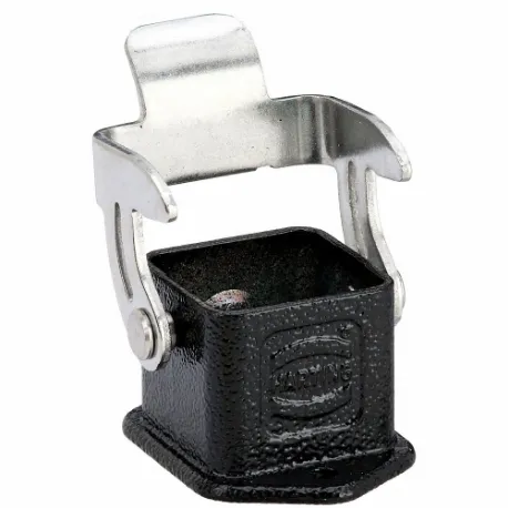 HARTING 09370030301 Rectangular Connector Housing, Size 3 A, Bulkhead Mount, Black, Zinc Die-Cast, Ip65/Ip67 | CR3TEN 793Y05