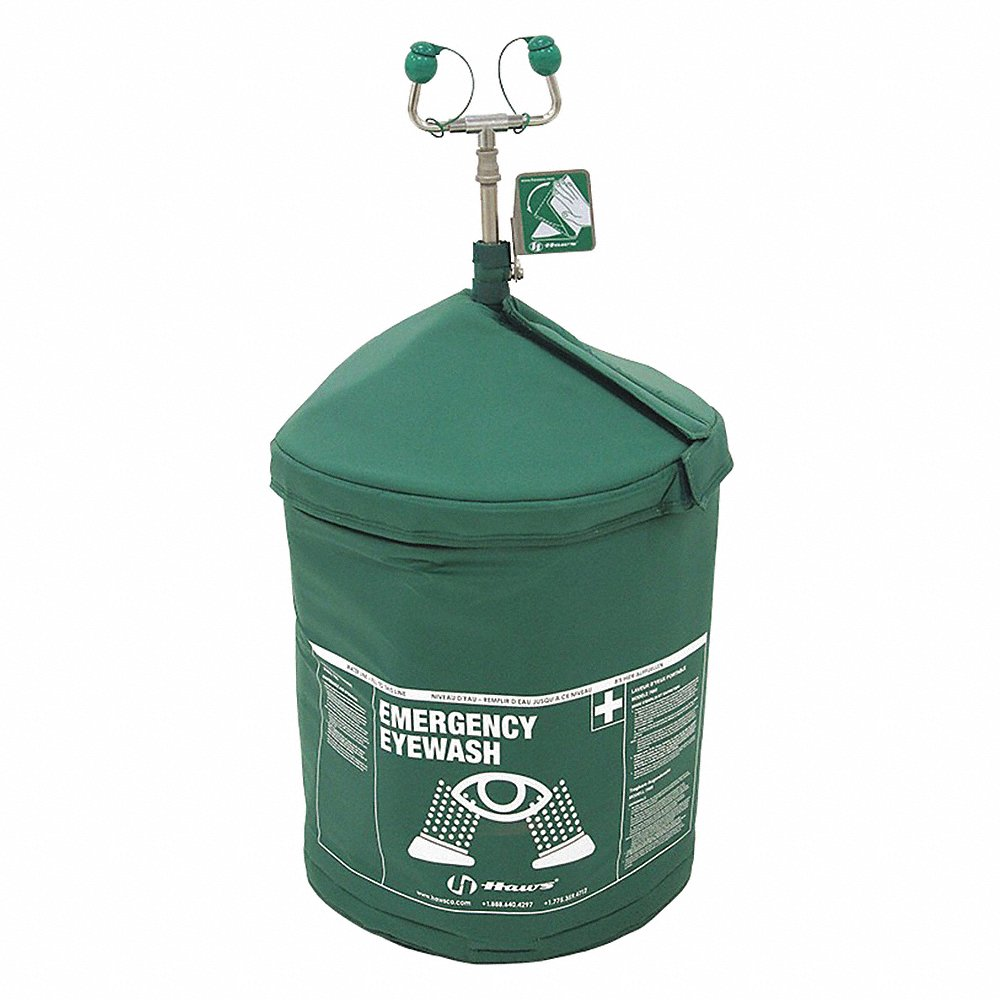 HAWS 7603T240 Pressurized Portable Eyewash, Pressurized, 240 V AC, 15 Gal Cap, Eyes And Face | CR3TRF 496L90