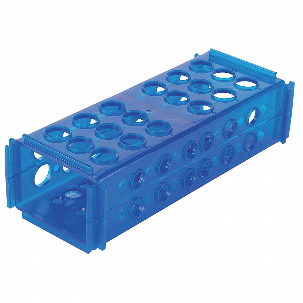 HEATHROW SCIENTIFIC 120684 Test Tube Rack, 18 Compartments, PK 5 | CE9DTT 55PT06