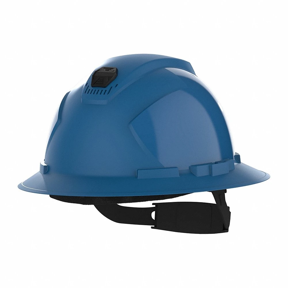 Hard Hat, Full Brim, Ratchet, Blue, 0.92 lb