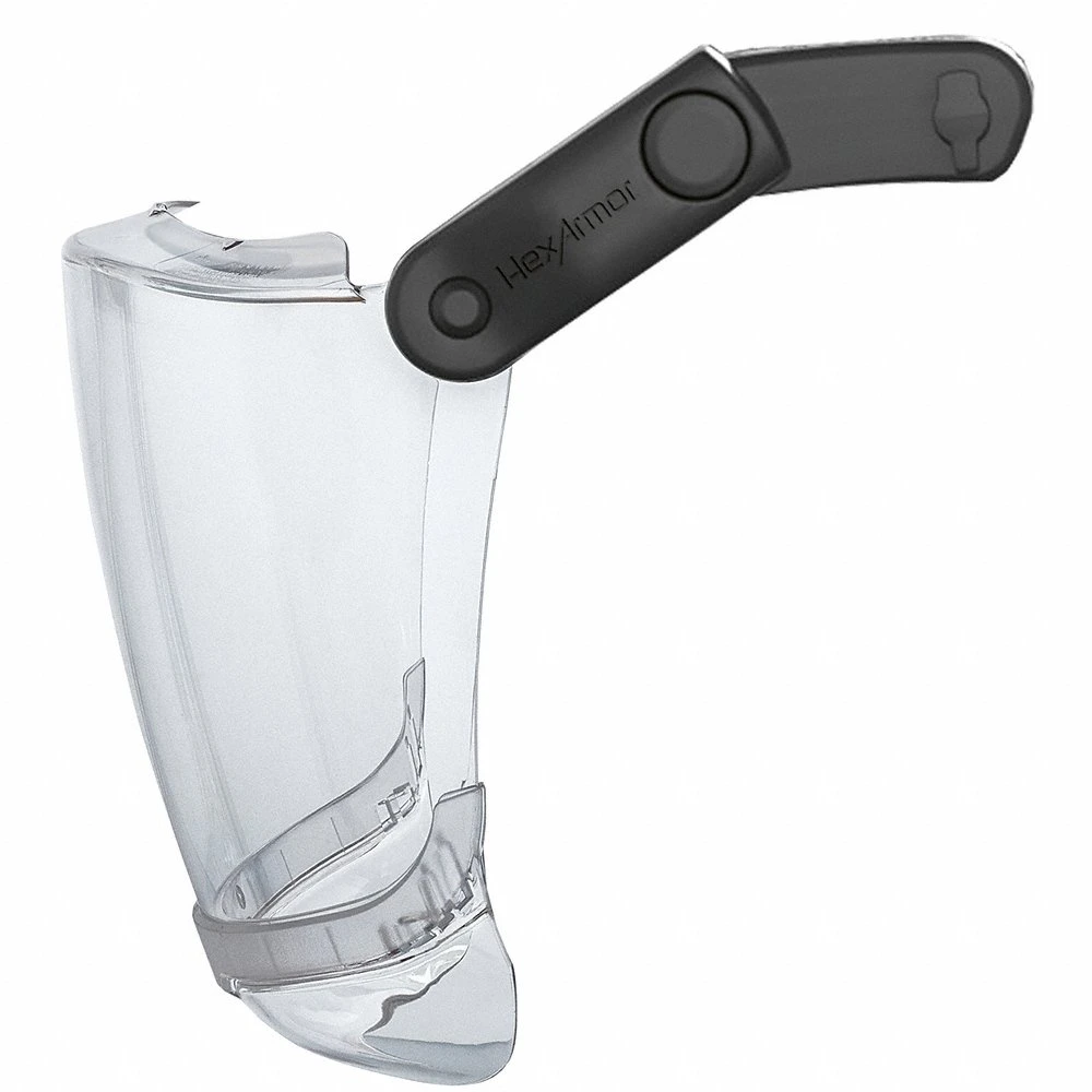 Face Shield, Scratch-Resistant, Dielectric, Clear, Polycarbonate Visor Material