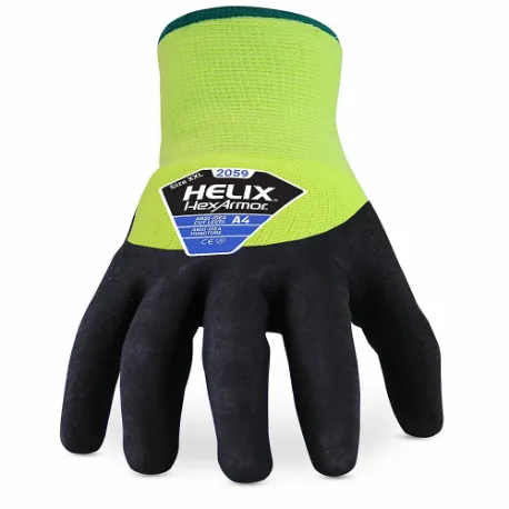 HEXARMOR 2059-M (8) Knit Gloves, Size M, ANSI Cut Level A4, 3/4, Dipped, Nitrile, Textured, 1 Pair | CR3YCM 797FR5