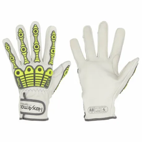 HEXARMOR 4080-L (9) Leather Gloves, Size L, Drivers Glove, Goatskin, Premium, ANSI Impact Level 2, Nylon | CR3YHL 289X52