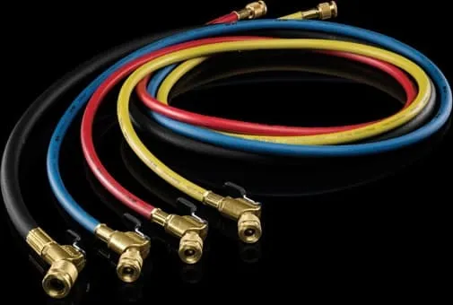 Refrigeration Hoses, 60 Inch, With Ball Valve Ends, 36 Inch Length, 4 Pcs