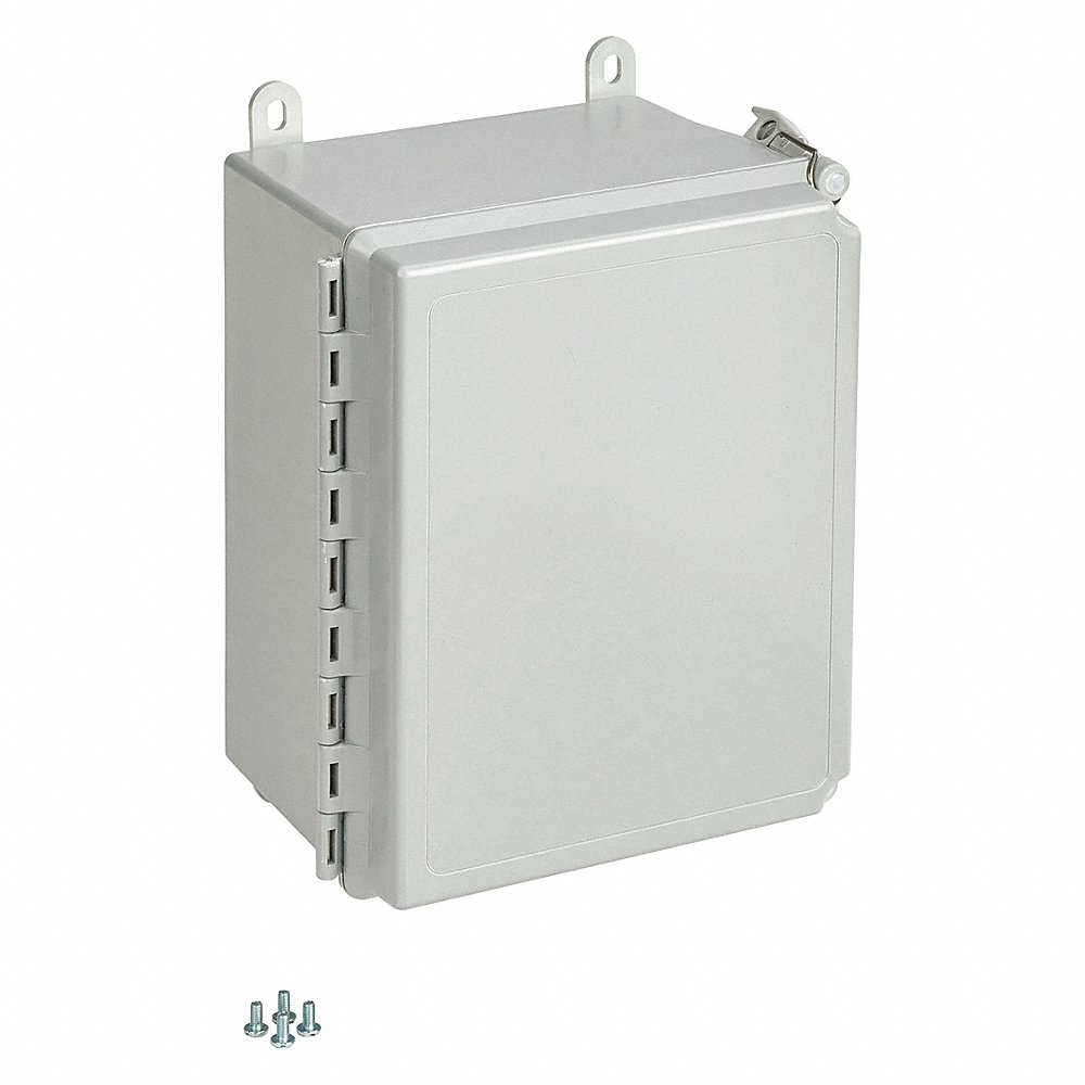 HOFFMAN A12106CHSCFG Non-metallic Enclosure 12 Inch Height x 10 Inch Width x 6 Inch Depth | AG2QVY 32FC84