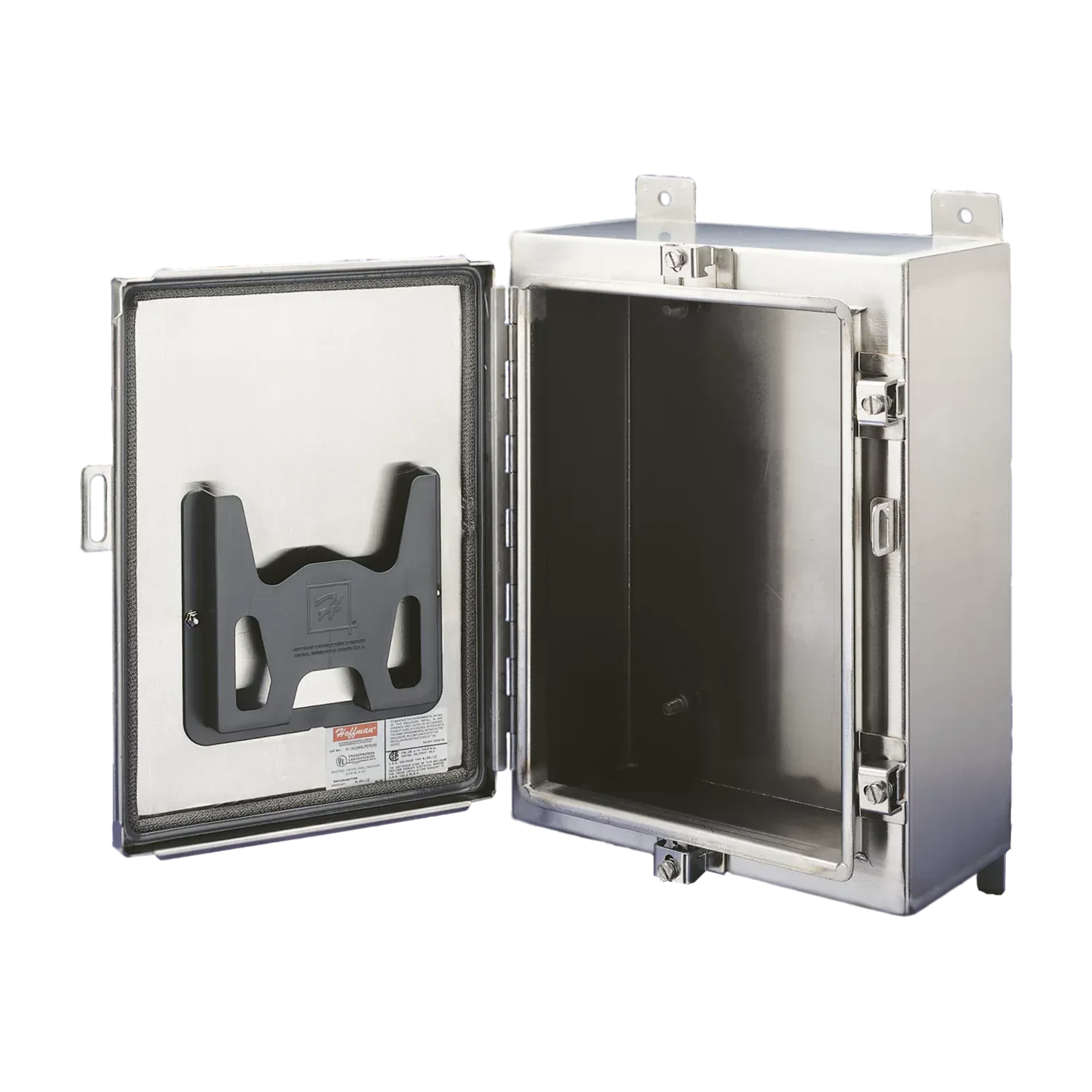 HOFFMAN A242408LPEMCSS Wallmount Enclosure, Hinged With Clamps, EMC, 24 x 24 x 8 Inch Size, 304 SS | CH8BCC