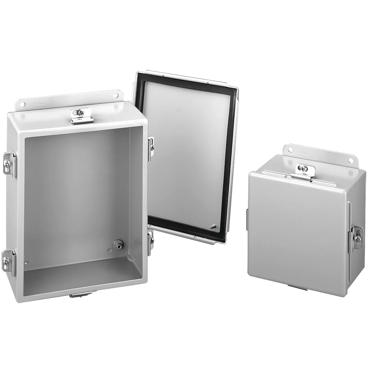 HOFFMAN A404NF Clamp Cover, 4 x 4 x 3 Inch Size, Gray, Steel | CH8BUN