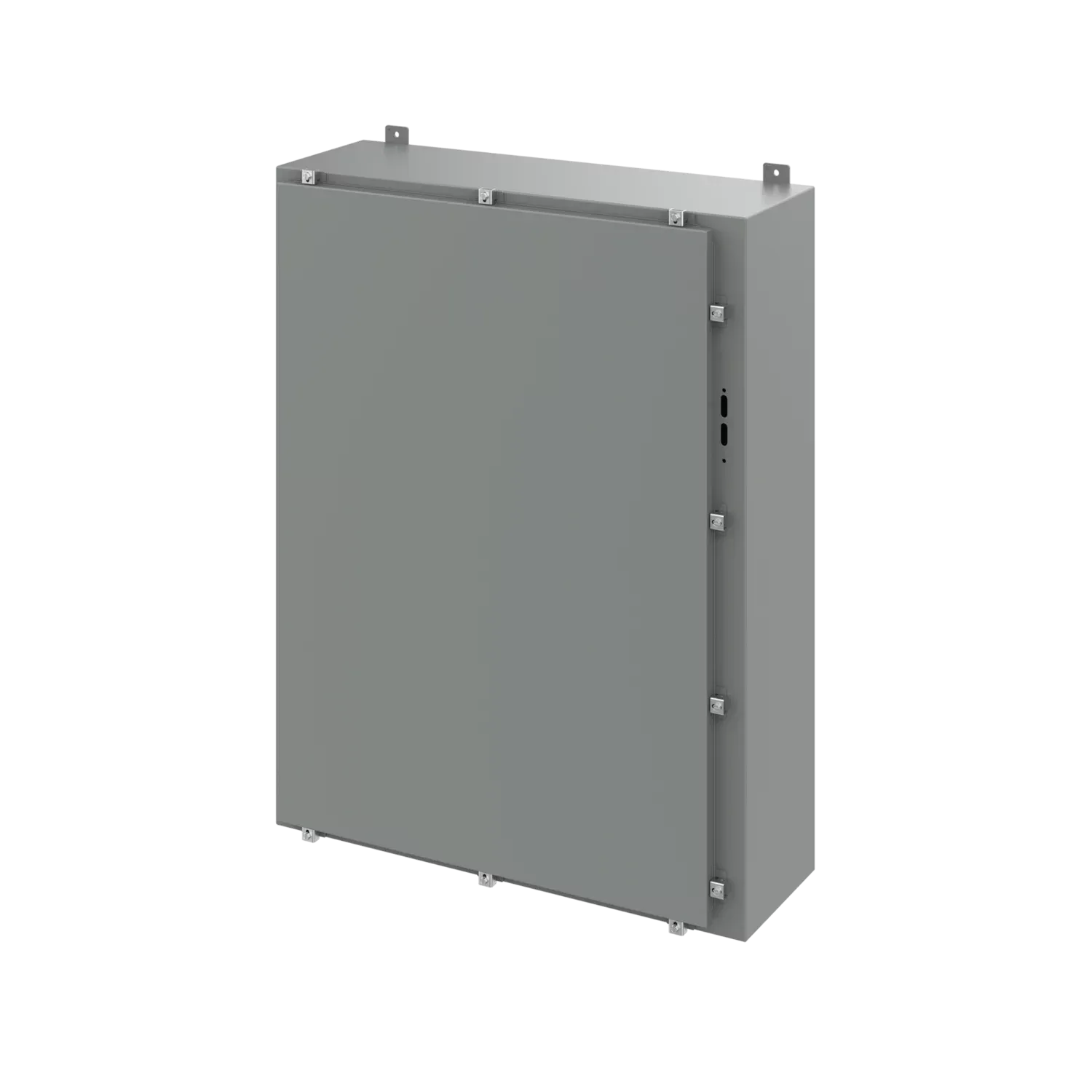 HOFFMAN A48HS3712LP Disconnect Enclosure With Clamps, 48 x 37.38 x 12 Inch Size, Gray, Steel | CH8BZV
