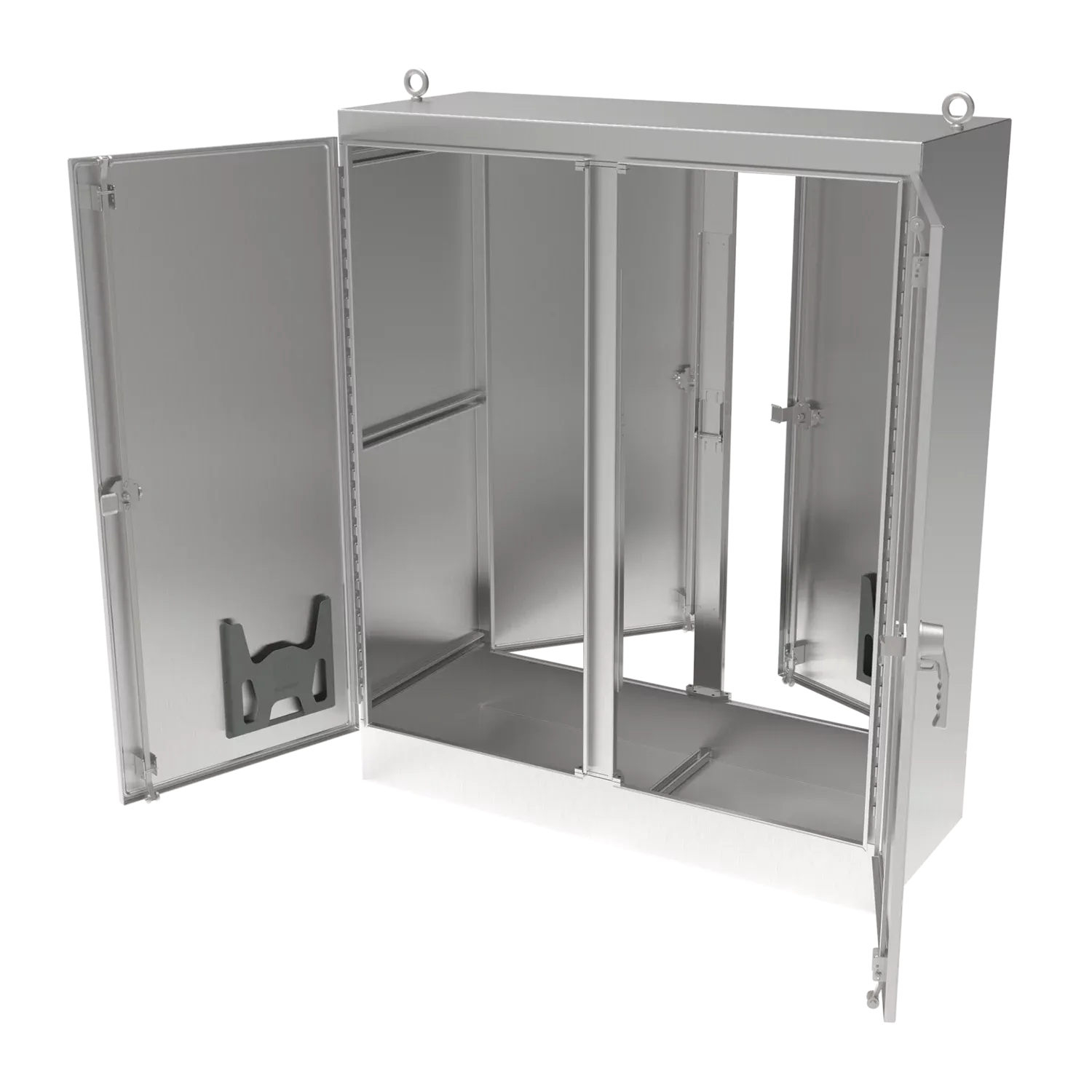 HOFFMAN A727224SSFSDN4 Enclosure, Freestand 2 Door, 3 Point Latch, 72 x 72 x 24 Inch Size, 304 SS | CH8CUR