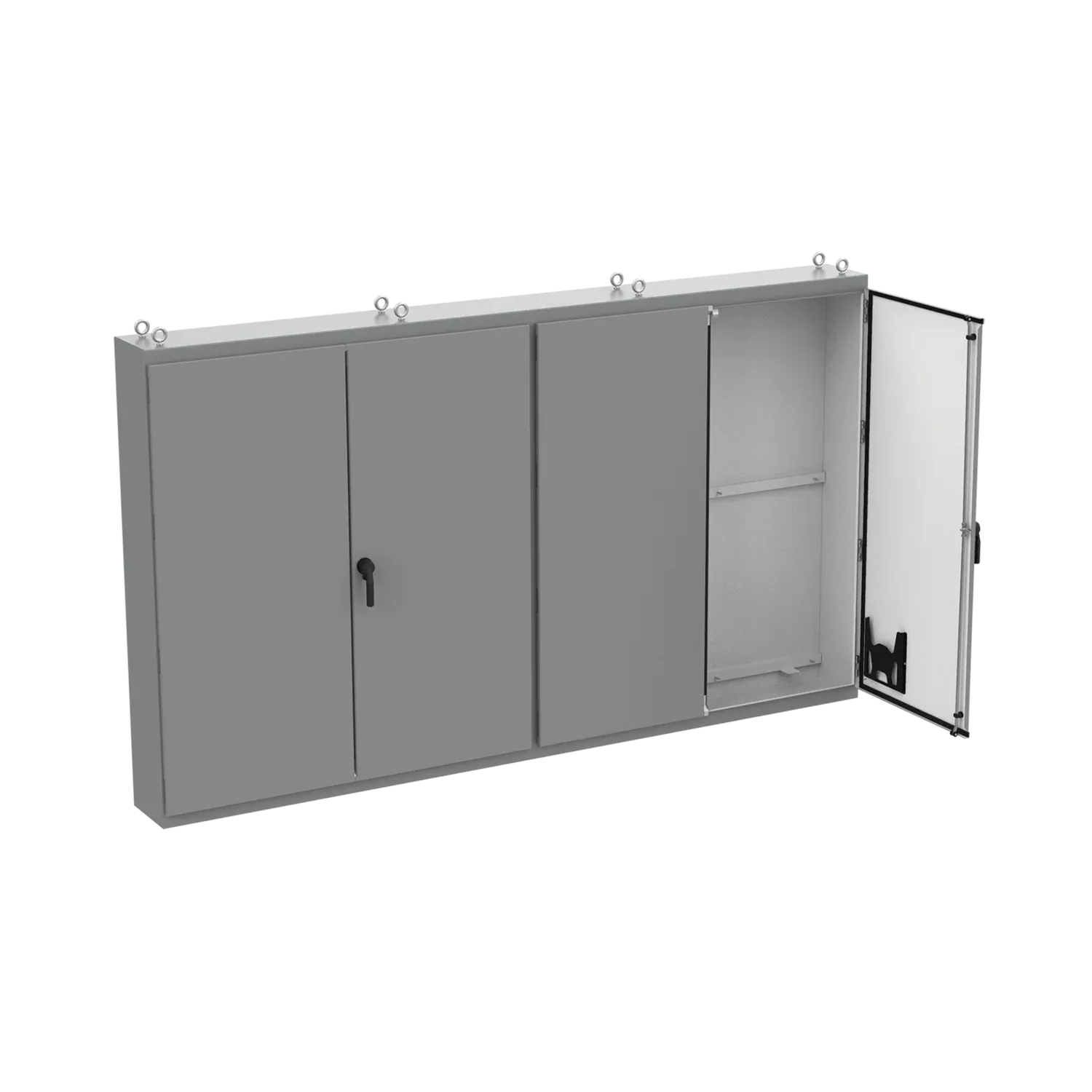 HOFFMAN A86M4E20LP Free Stand Enclosure, Multi Door, 86.12 x 149.19 x 20.12 Inch Size, Steel | CH8DML