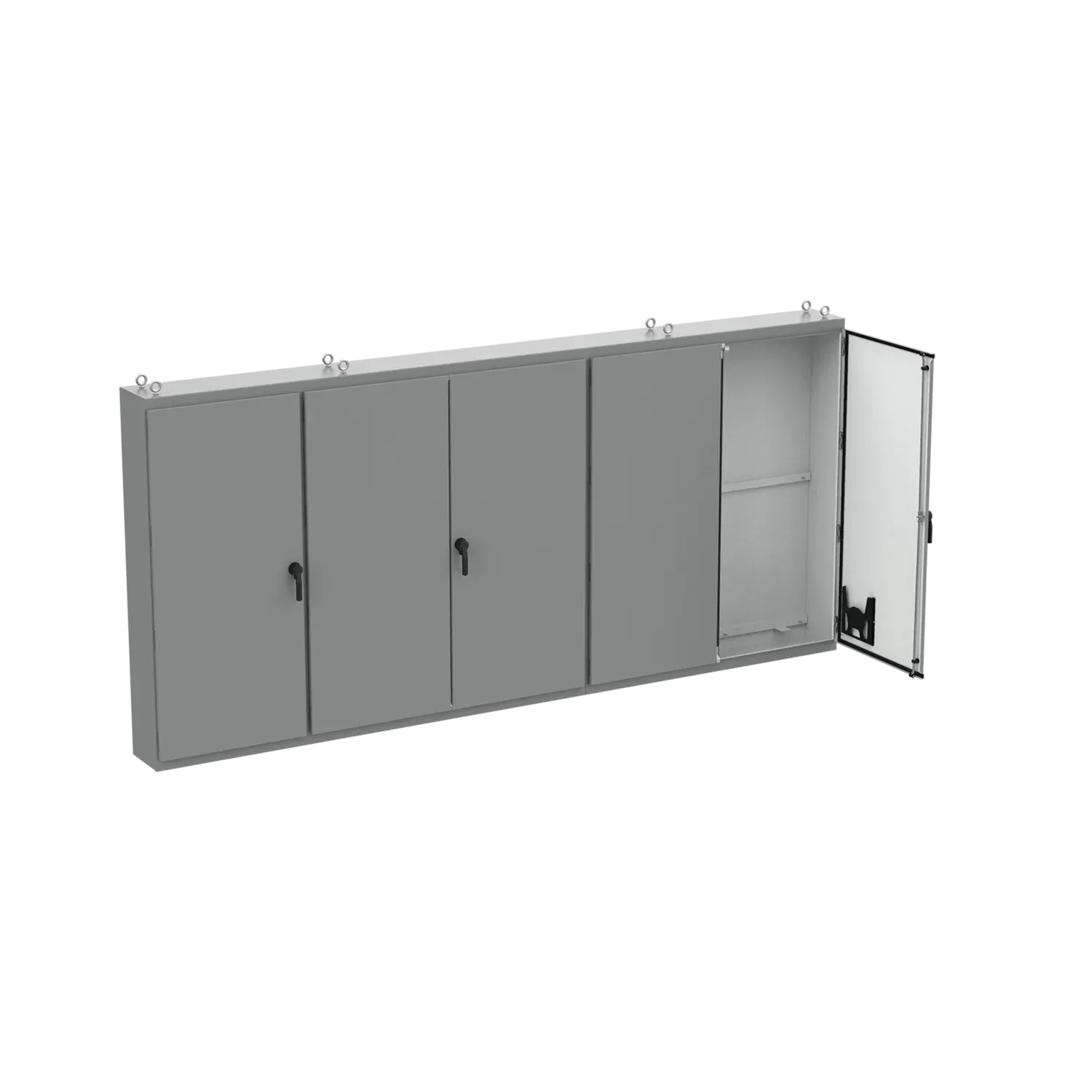 HOFFMAN A86M5ELP Free Stand Enclosure, Multi Door, 86.12 x 187 x 14.12 Inch Size, Steel | CH8DMY