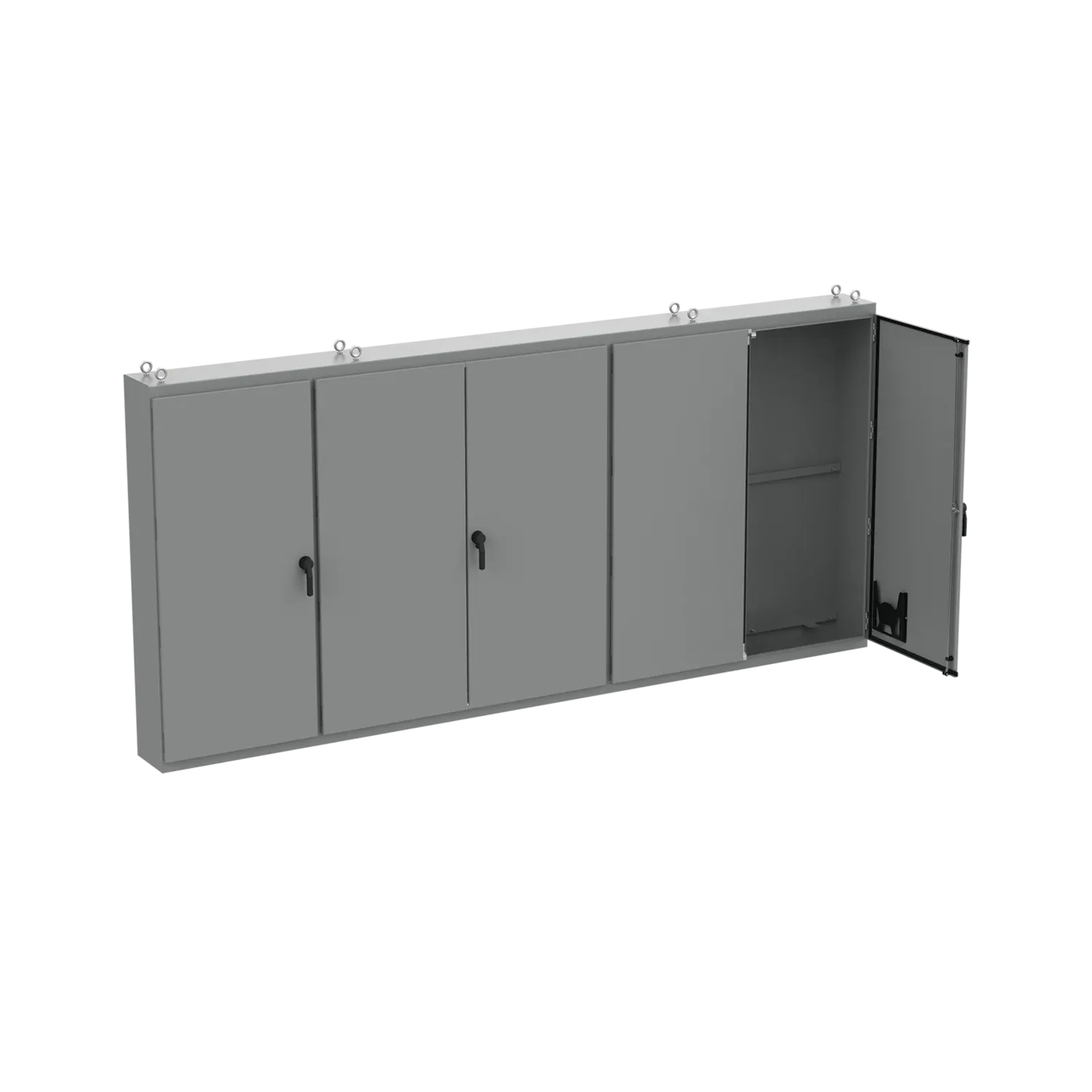 HOFFMAN A86M5E20LPG Free Stand Enclosure, Multi Door, 86.12 x 187 x 20.12 Inch Size, Steel | CH8DMW