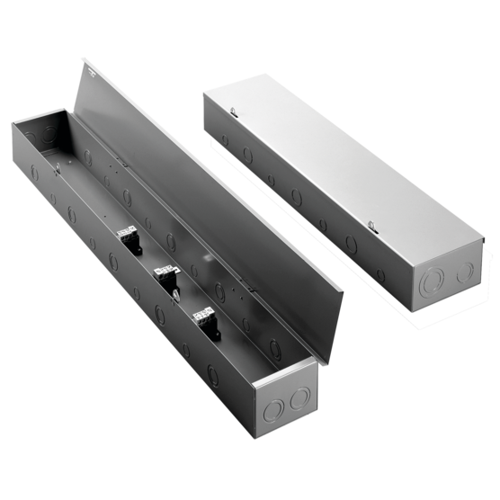 HOFFMAN AST6224R Splitter Trough, 4 Wire, 225A, Type 1, 72 Inch Height, Gray, Steel | CH8EZX