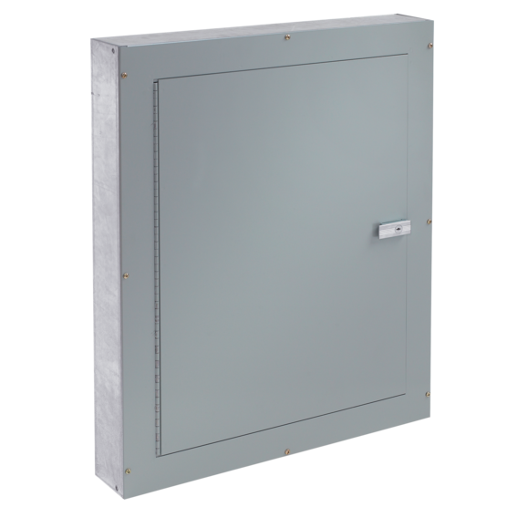 HOFFMAN ATC18124F Telephone Cabinet, Flush Mount, 18 x 12 x 4 Inch Size, Gray, Steel | CH8FBT