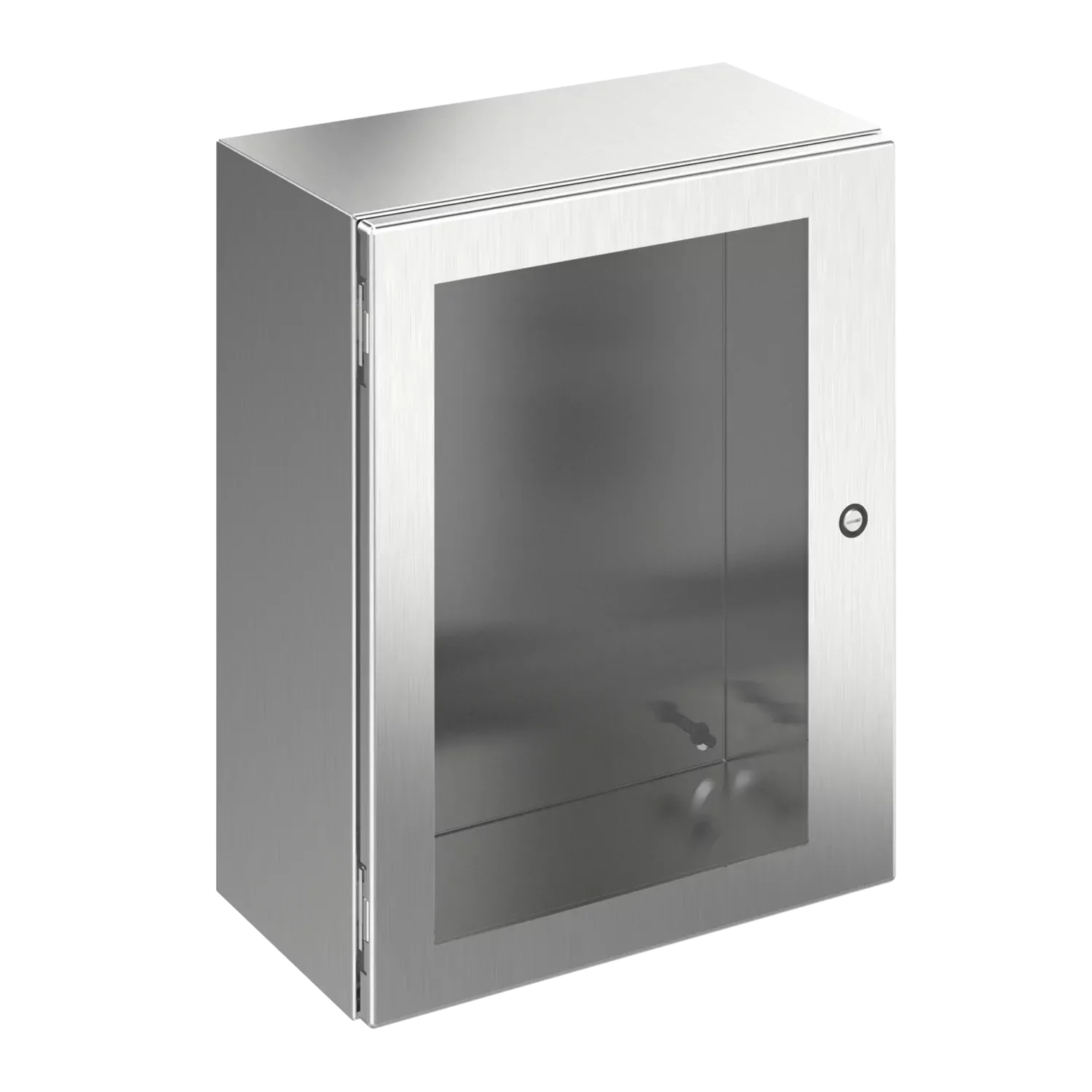 HOFFMAN CSD12126WSS Enclosure, Window Door, 1/4 Turn Latch, Type 4X, 12 x 12 x 6 Inch Size, 304 SS | CH8GGQ