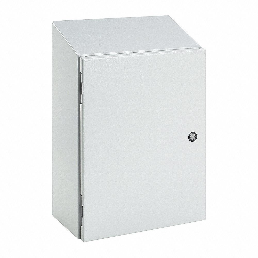HOFFMAN CSD16128SSST Metallic Slope Top Enclosure 16 Inch Height x 12 Inch Width x 8 Inch Depth | AG2TBF 32FK76