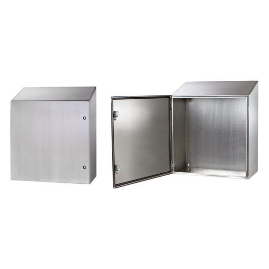 HOFFMAN CSD36308SSST Enclosure, Sloped Top Wallmount, 1/4 Turn Latch 36 x 30 x 8 Inch Size, 304 SS | CH8GUM