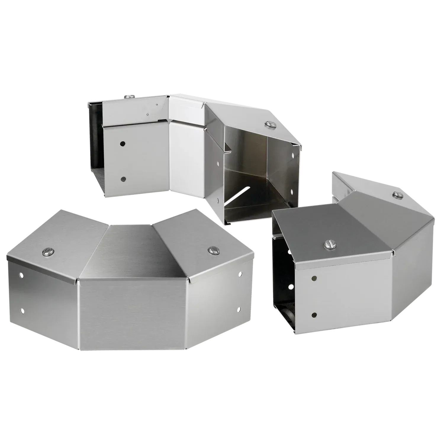 HOFFMAN CTS66EFCONT90SS Wireway, 90 Deg. Elbow, 6 x 6 Inch Size, 304 SS, Sloped Outward Without Tabs | CH8HPF