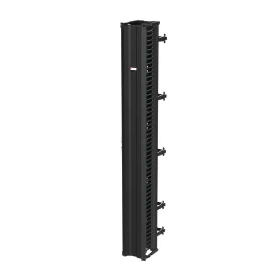 HOFFMAN DV10D8 Vertical Cable Manager, 10 x 96 Inch Size, Black, Composite, Double Sided | CH8HXL