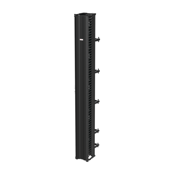 HOFFMAN DV10D9 Vertical Cable Manager, 10 x 108 Inch Size, Black, Composite, Double Sided | CH8HXM