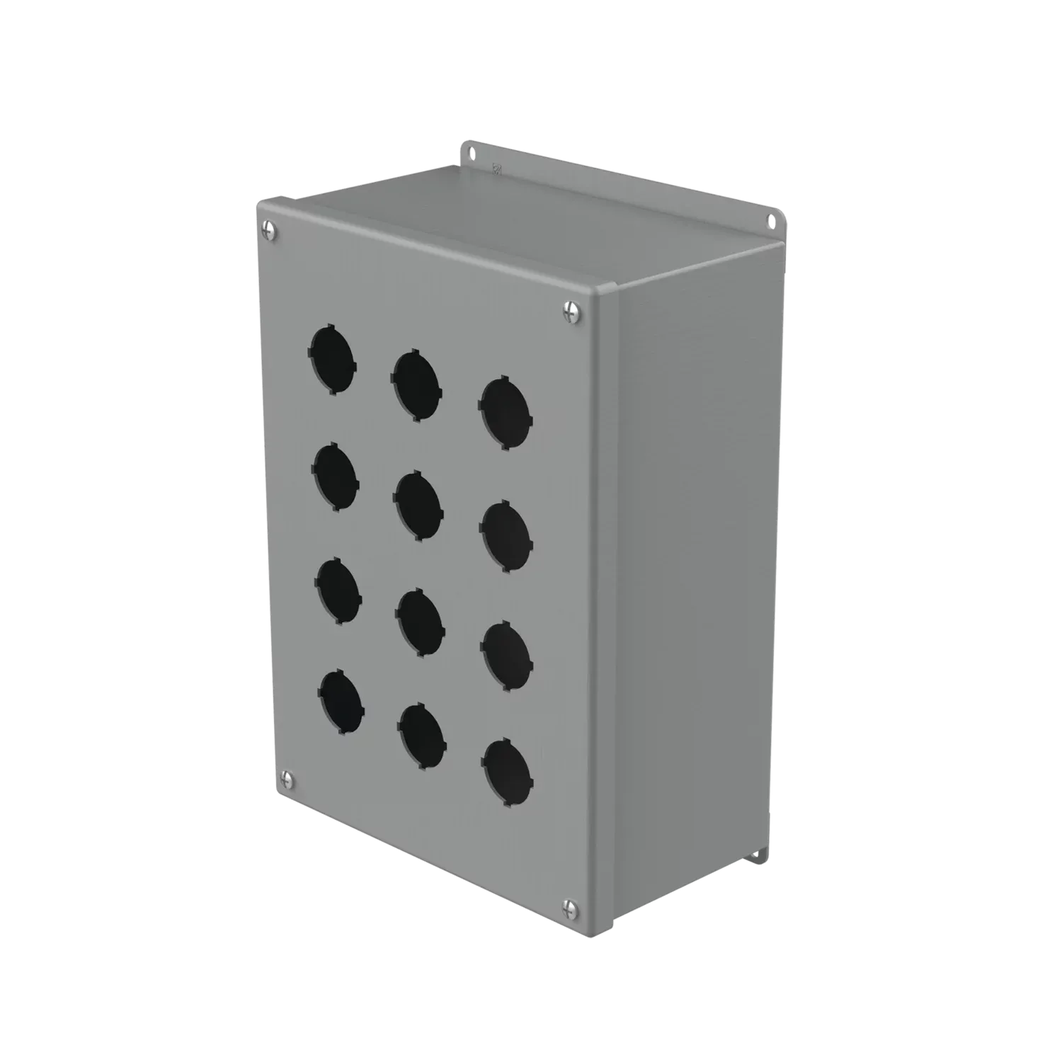 HOFFMAN E12PBX Pushbutton Enclosure, 30.5mm Size, Gray, Steel | CH8HZK