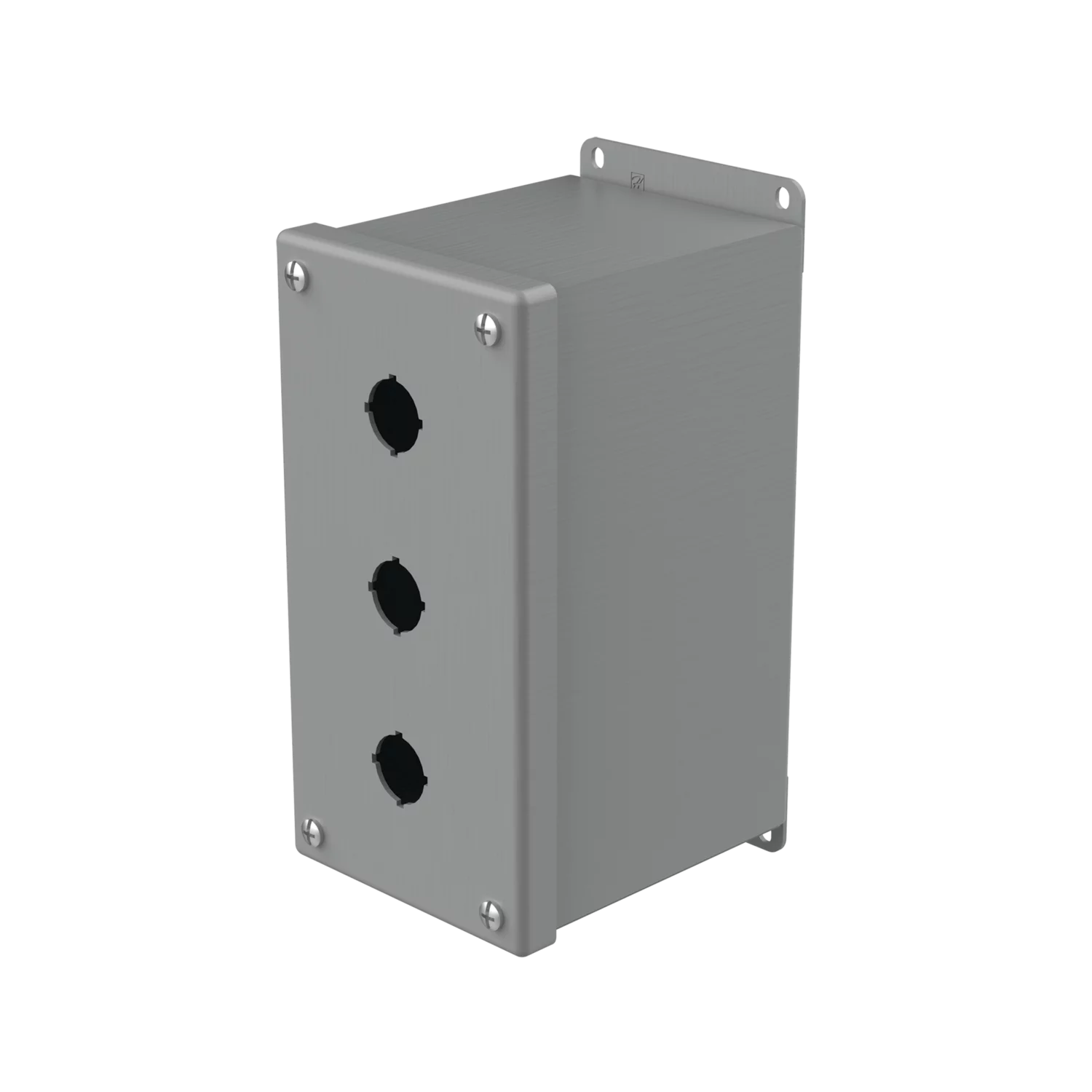 HOFFMAN E3PBXM Pushbutton Enclosure, 22.5mm Size, Gray, Steel | CH8JCY