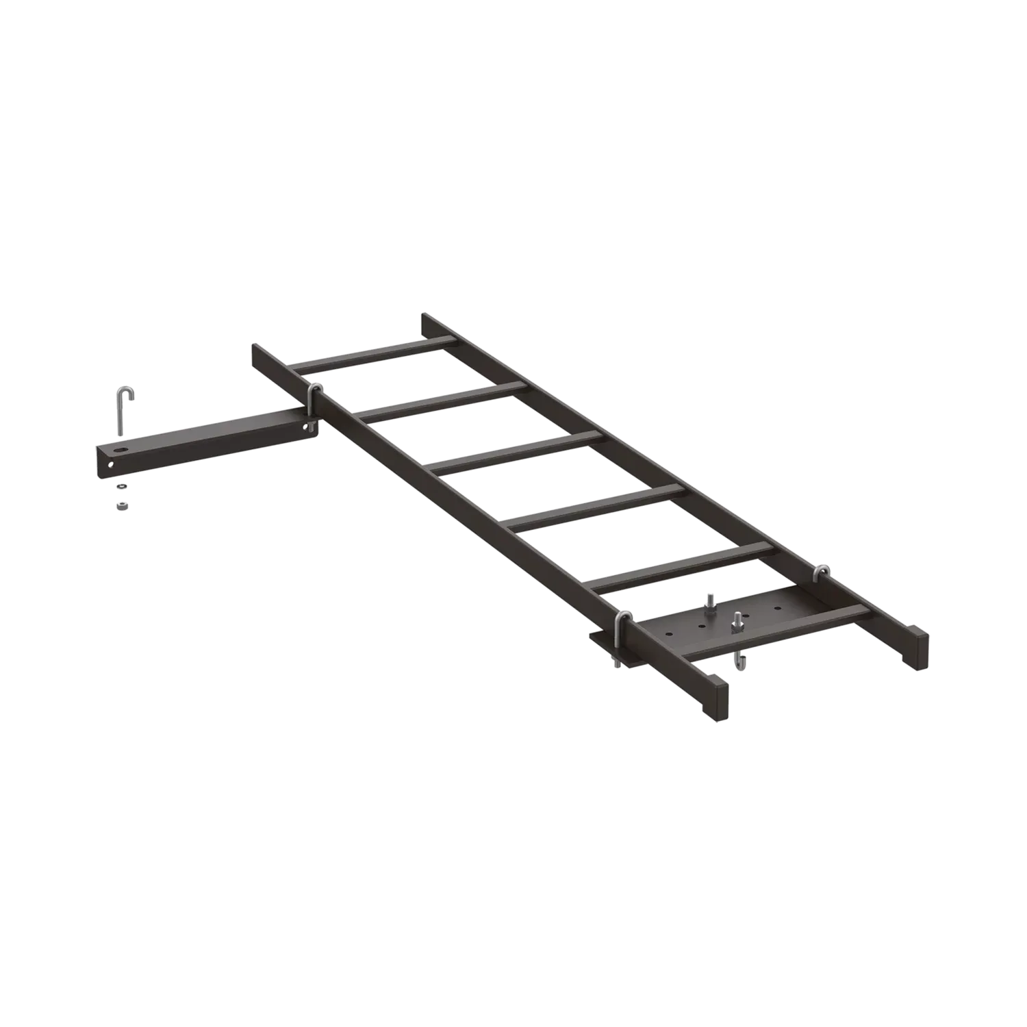 HOFFMAN E45RUBKIT Rack-to-Wall Kit, 13.5 x 4 x 3.5 Inch Size, Black, Steel | CH8JDC