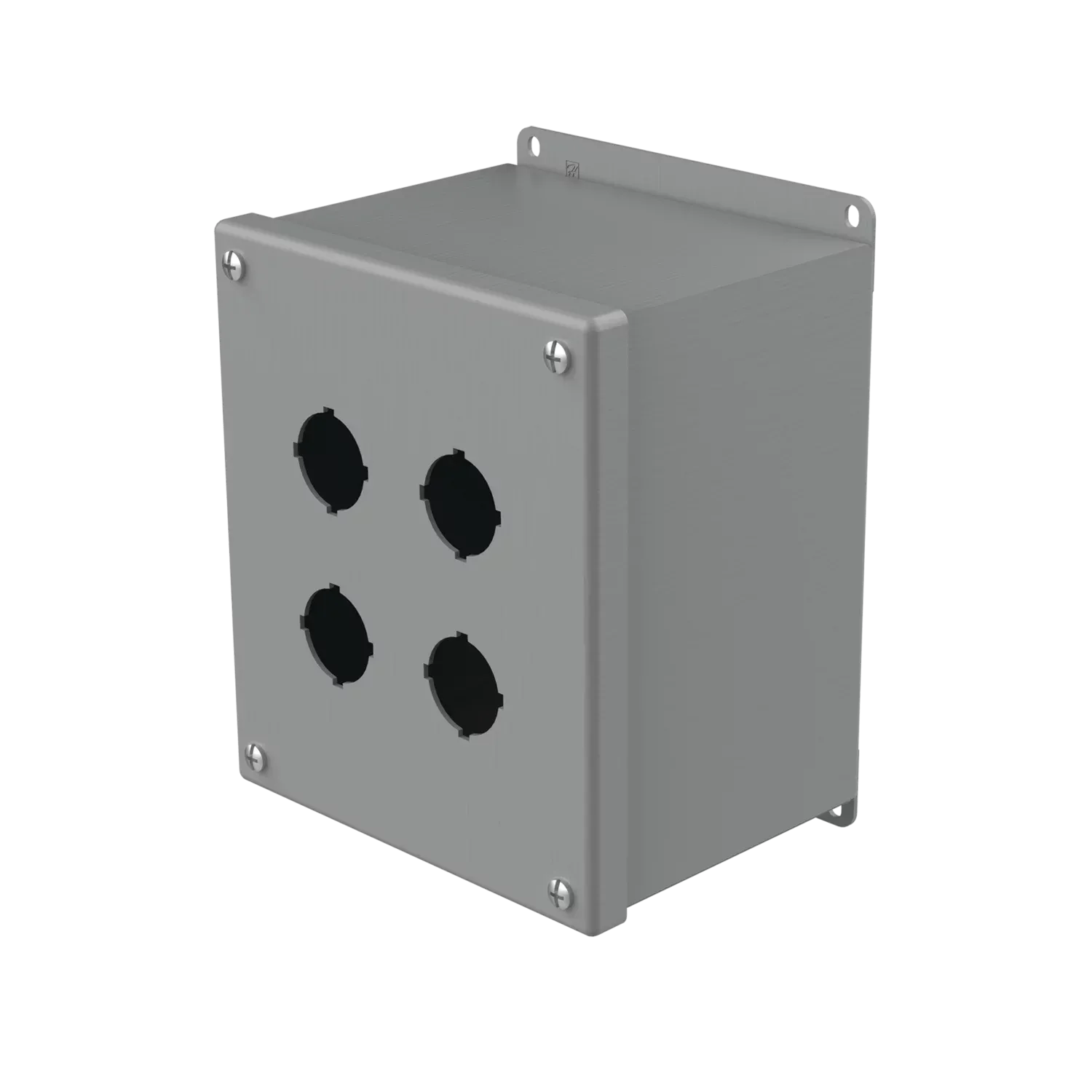 HOFFMAN E4SPBX Pushbutton Enclosure, 30.5mm Size, Square, Gray, Steel | CH8JDZ