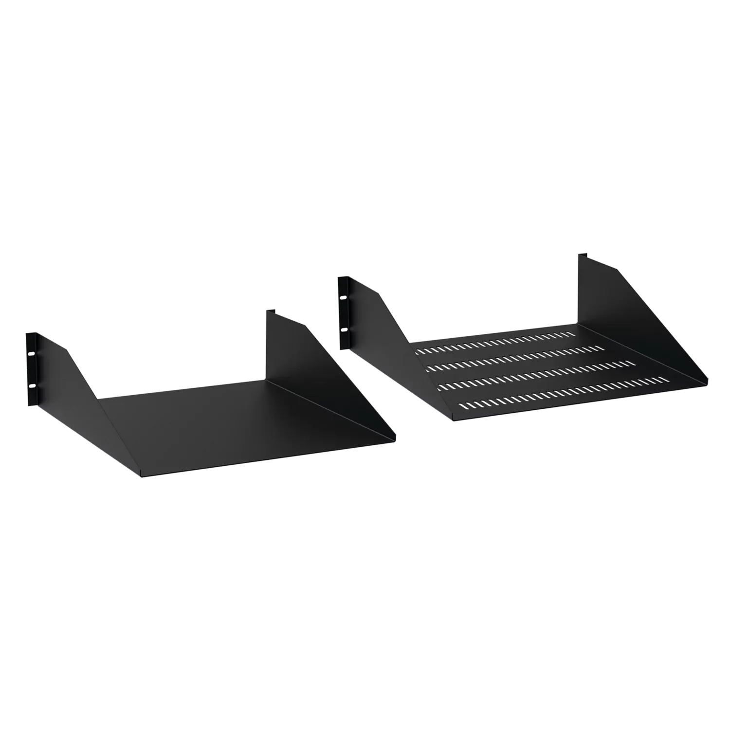 HOFFMAN EMSV1918 Shelf, Rack Mount, 19 x 18 Inch Size, Black, Steel, Vented | CH8JNB