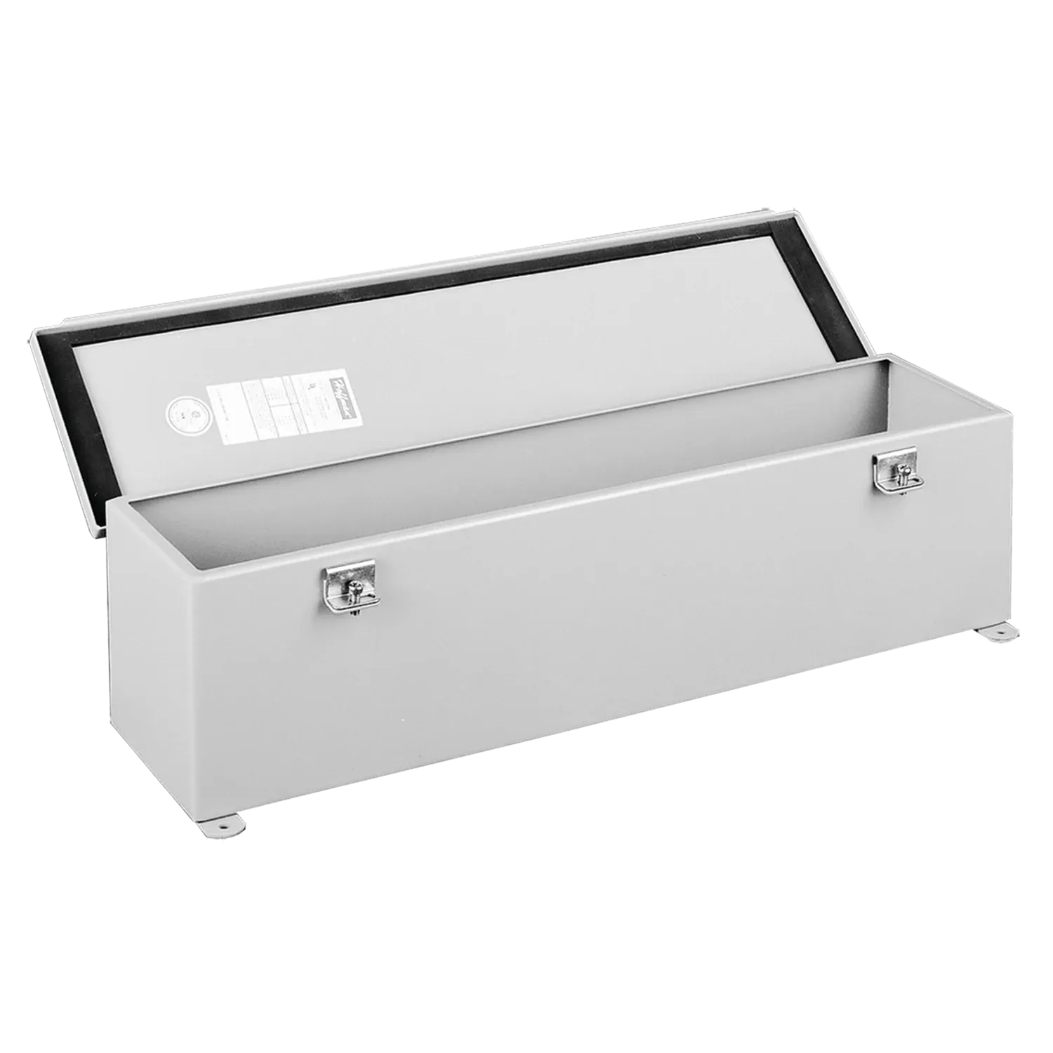 HOFFMAN F44T30HC Hinged Cover Wiring Trough, 4 x 4 x 30 Inch Size, Gray, Steel | CH8KNL