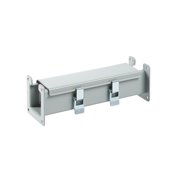 HOFFMAN F88L12 Wireway, Lay In Hinged Cover, 8 x 8 x 12 Inch Size, Gray, Steel | CH8KZP