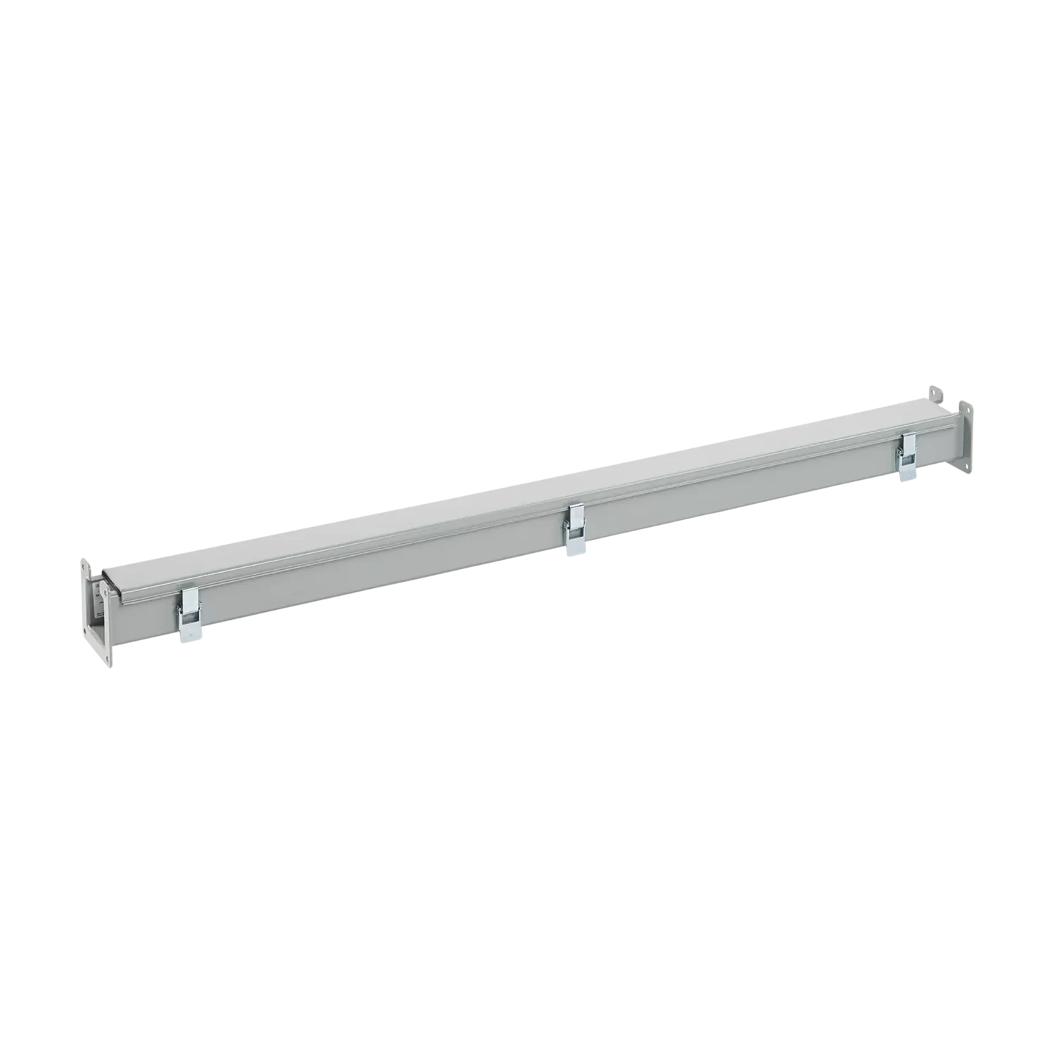 HOFFMAN F126L48 Wiring Trough, Straight Section, 12 x 6 x 48 Inch Size, Gray, Steel | CH8KCT