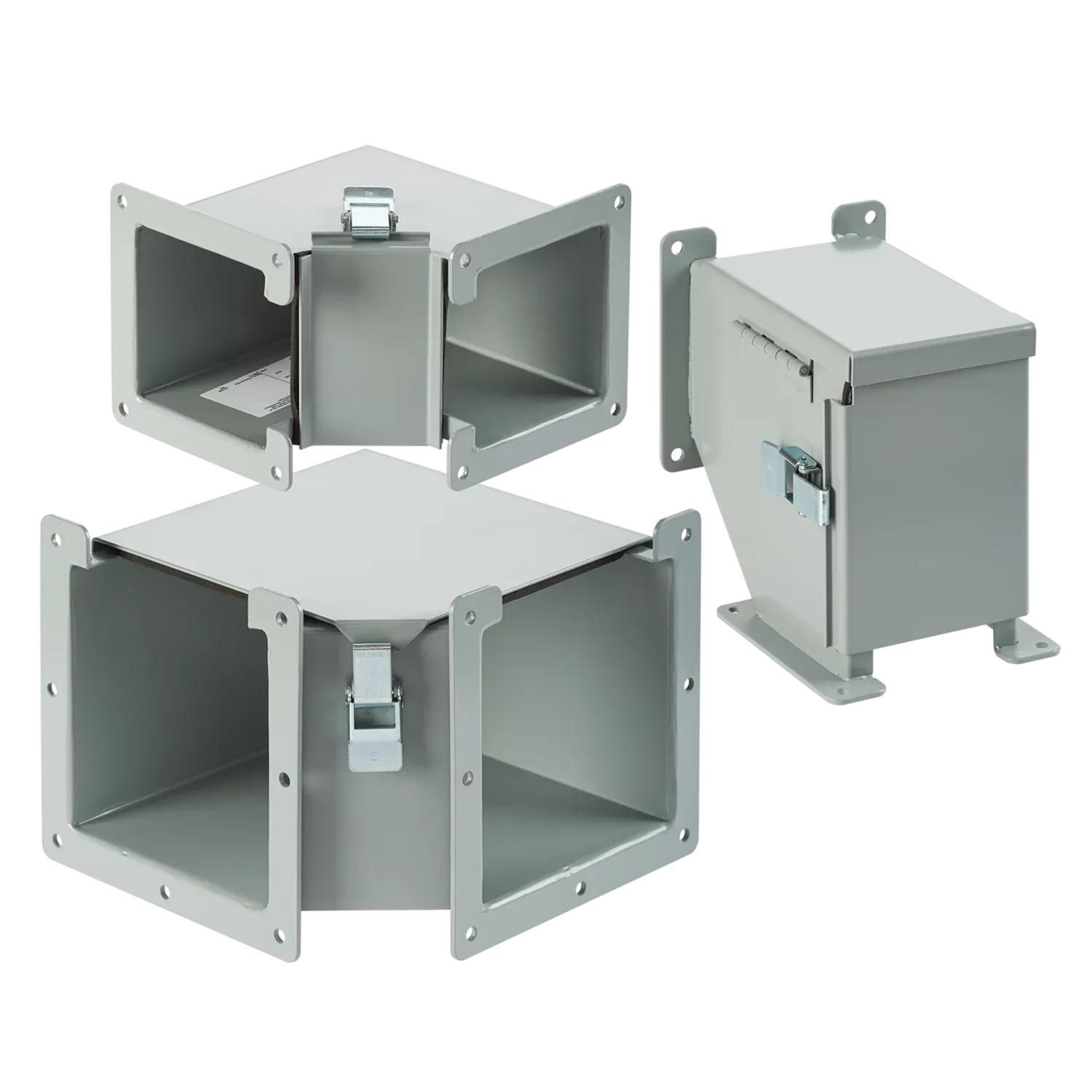 HOFFMAN F126LE9A Elbow, 90 Deg., 12 x 6 Inch Size, Gray, Steel, Top Opening | CH8KCZ