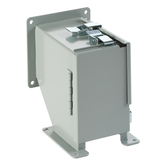 HOFFMAN F88LE9KT Wireway Transposition, 90 Deg. Elbow, 8 x 8 Inch Size, Gray, Steel, Clockwise | CH8LAE