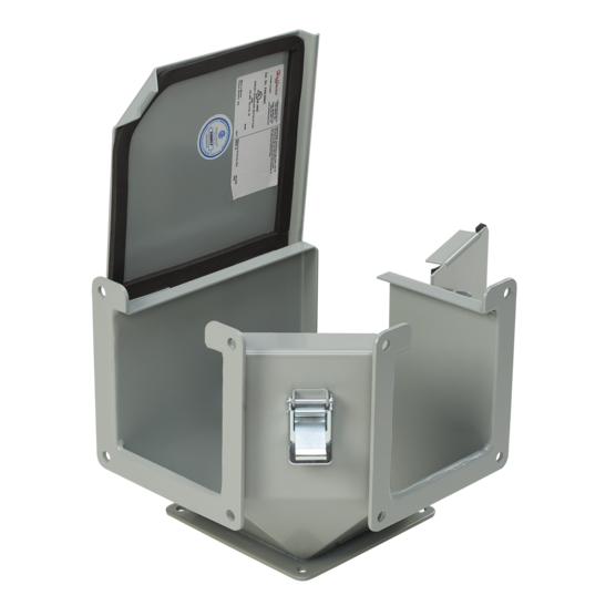 HOFFMAN F88LE9AC Wireway, 90 Deg. Elbow, 8 x 8 Inch Size, Gray, Steel | CH8LAA