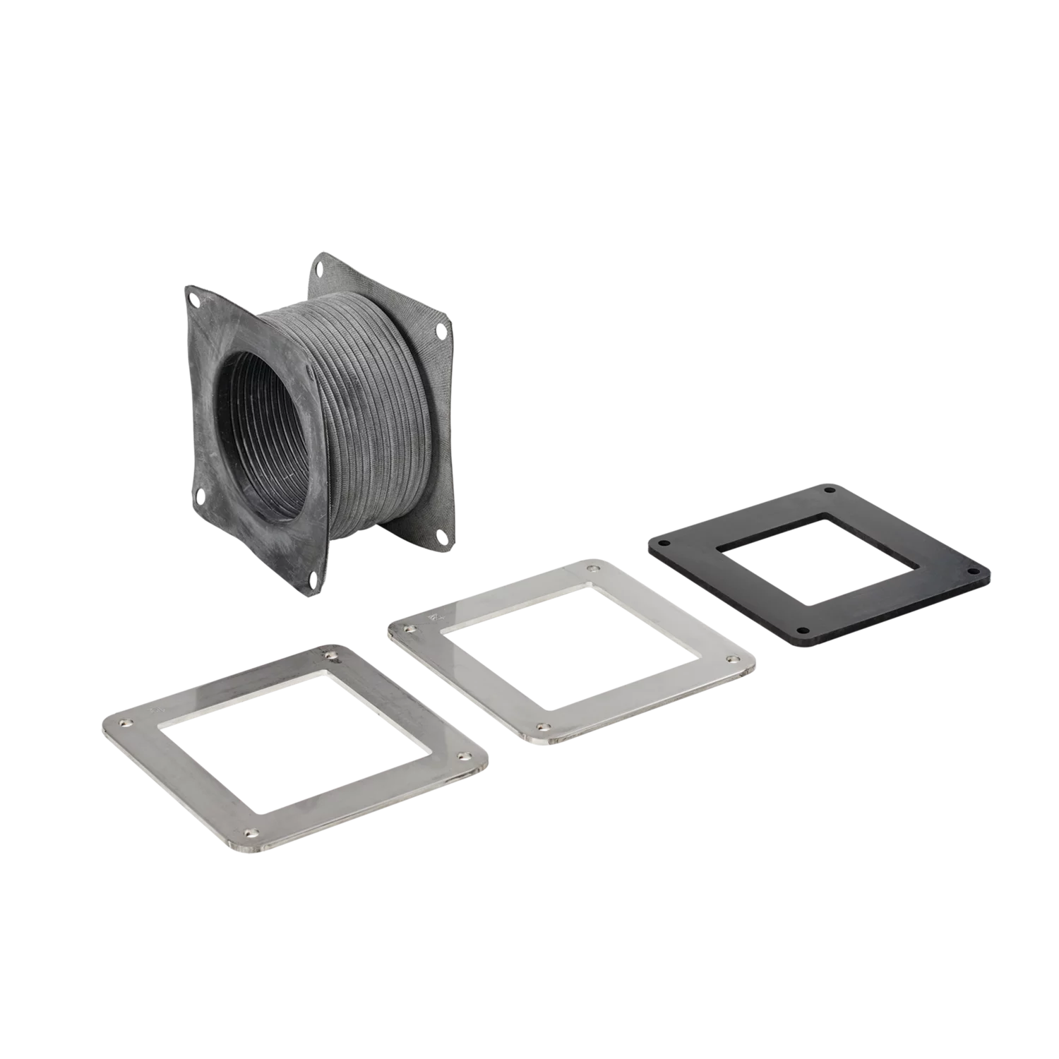 HOFFMAN F44WFFFG Flexible Fitting, 4 x 4 Inch Size, Rubber, Fits Fiberglass Wireway | CH8KQH