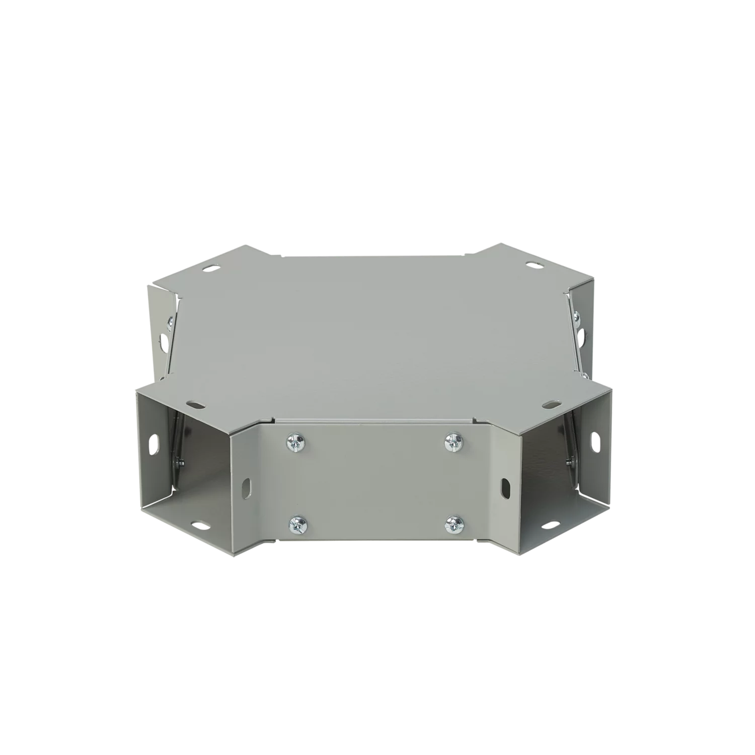 HOFFMAN F44X Cross Fitting, Fits 4 x 4 Inch Size, Gray, Steel | CH8KQZ