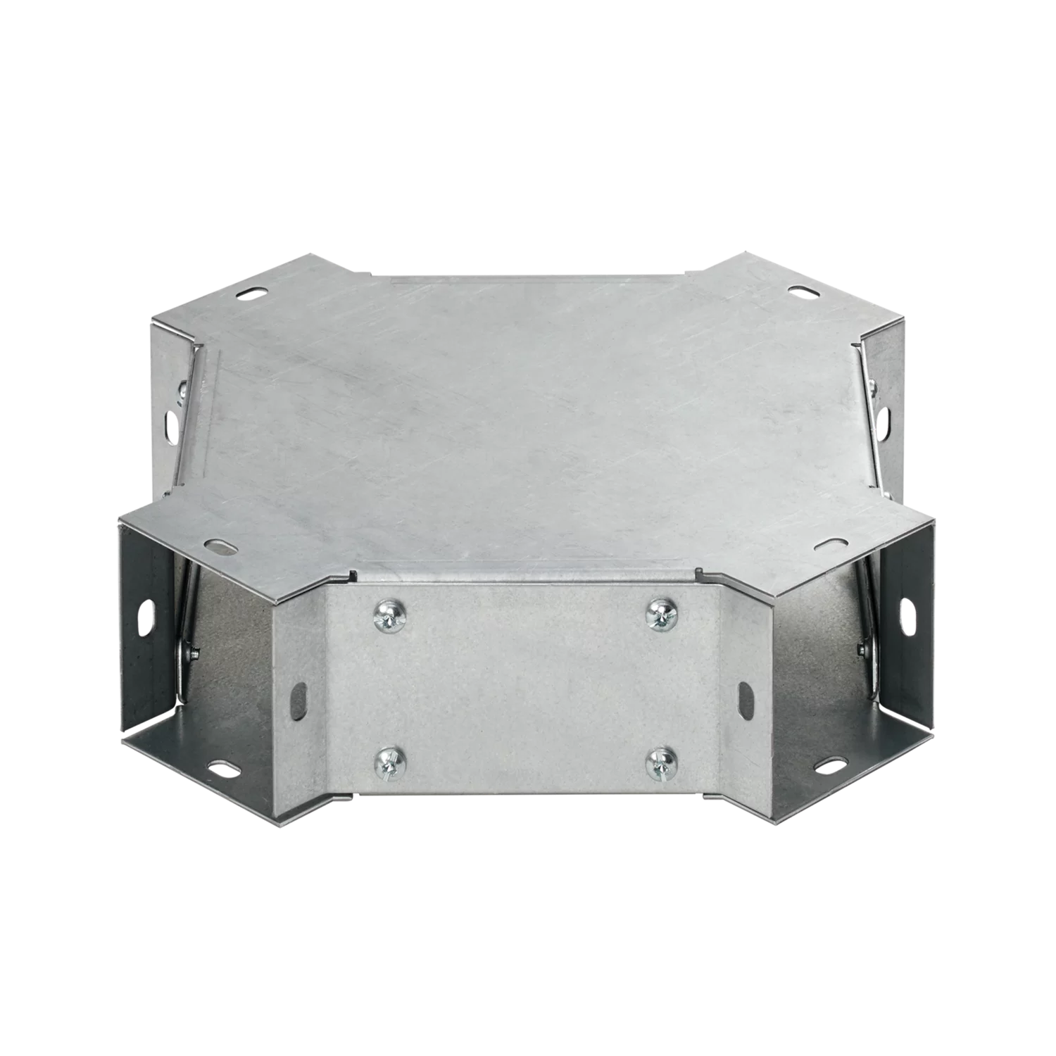 HOFFMAN F44XGV Galvanized Cross Fitting, Fits 4 x 4 Inch Size, Steel | CH8KRA