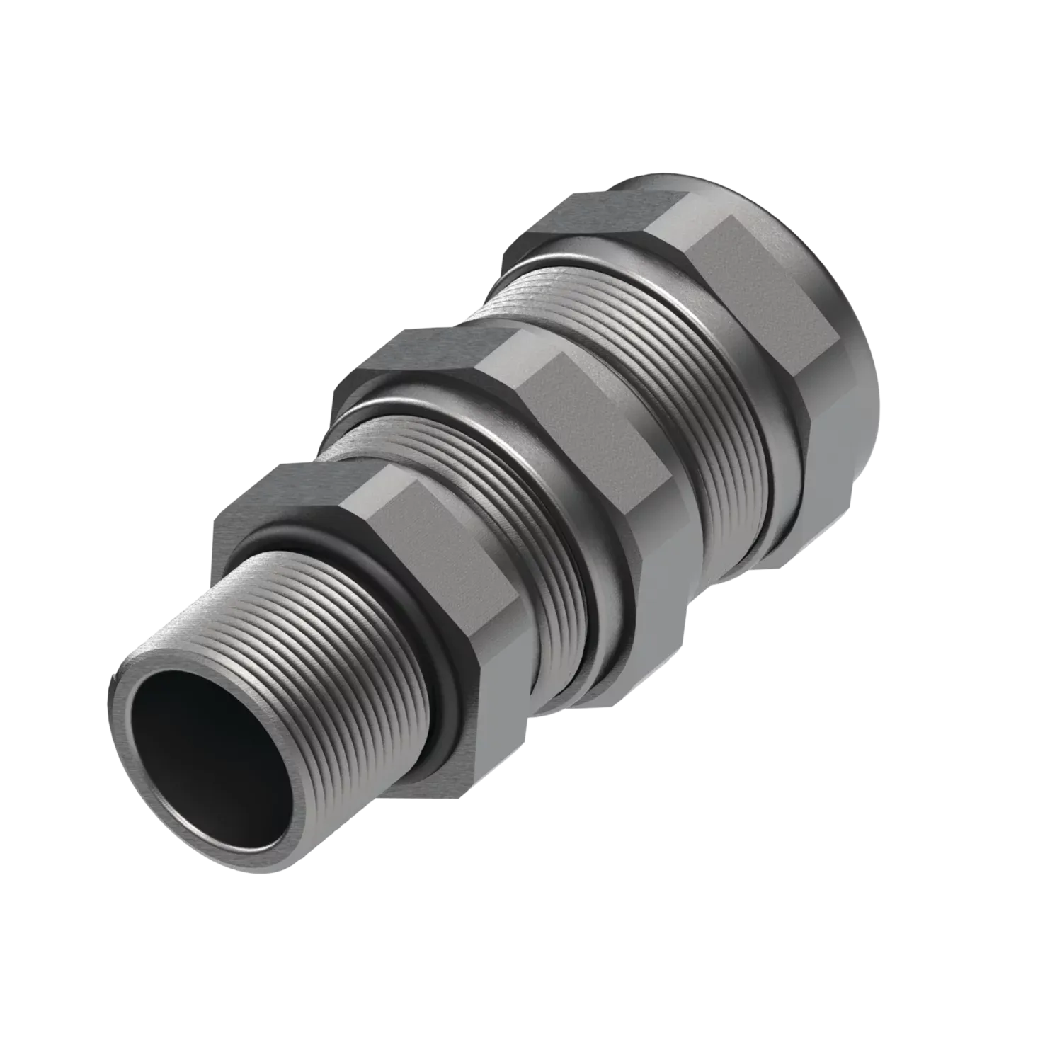 HOFFMAN KBAU4MXSWSLE Cable Gland For Armored Cable, M40 x 1.5, SS | CH8MJY