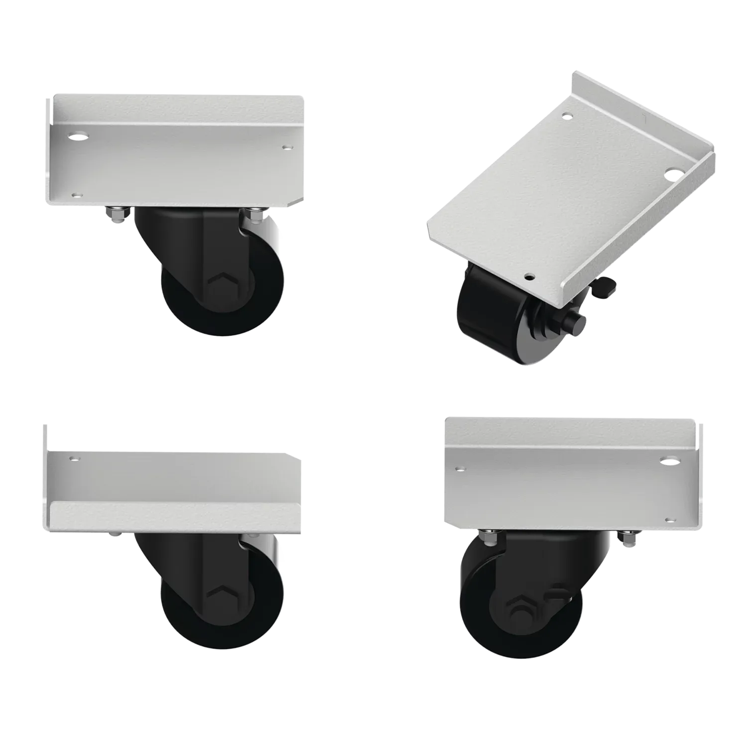 HOFFMAN P2ACK Caster Kit, Gray, Polyamide/Steel | CH8NTN