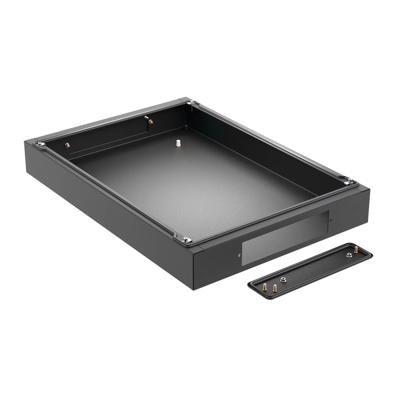 HOFFMAN P2B146 Fully Sealed Plinth Base, Fits 400 x 600mm Size Frame, Black, Steel | CH8PAV