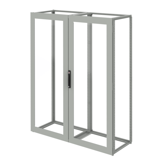 HOFFMAN P2DWOG2212 Window Overlapping Double Door, Fits 2200 x 1200mm Size, Aluminium, Glass | CH8QDC